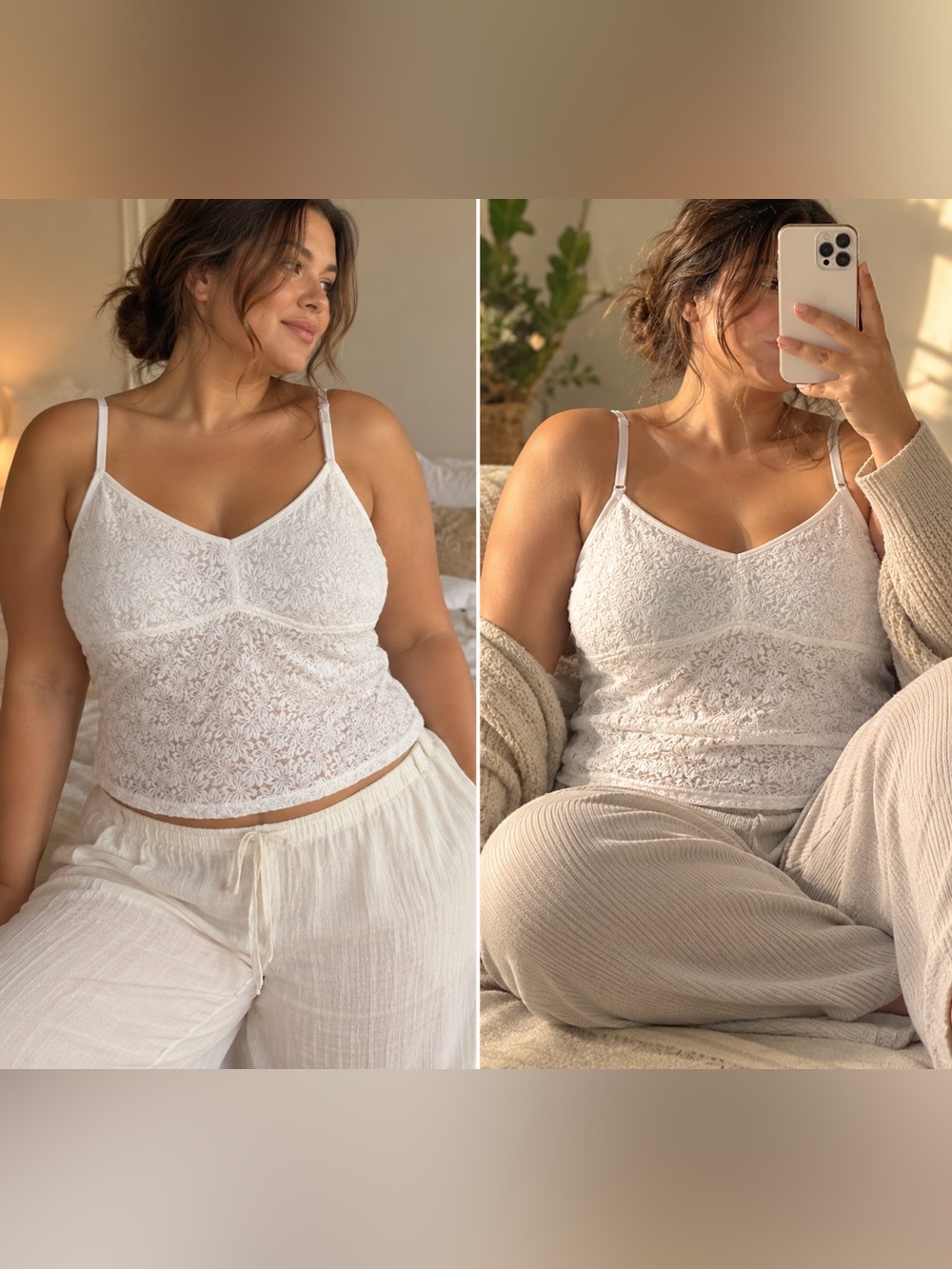 Gap Body 🤍 white floral lace cami | XL
